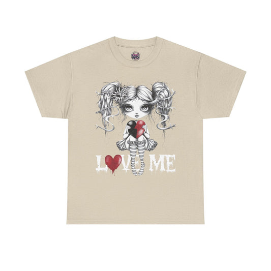 Gothic Love Tee Unisex Heavy Cotton Shirt - Heart Design - SosirrealByDesign