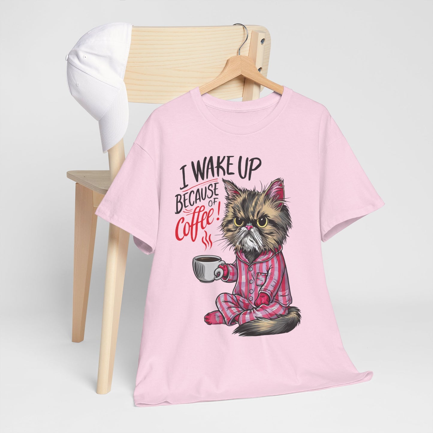 Funny Cat Coffee - I Wake Up Because of Coffee! - SosirrealByDesign