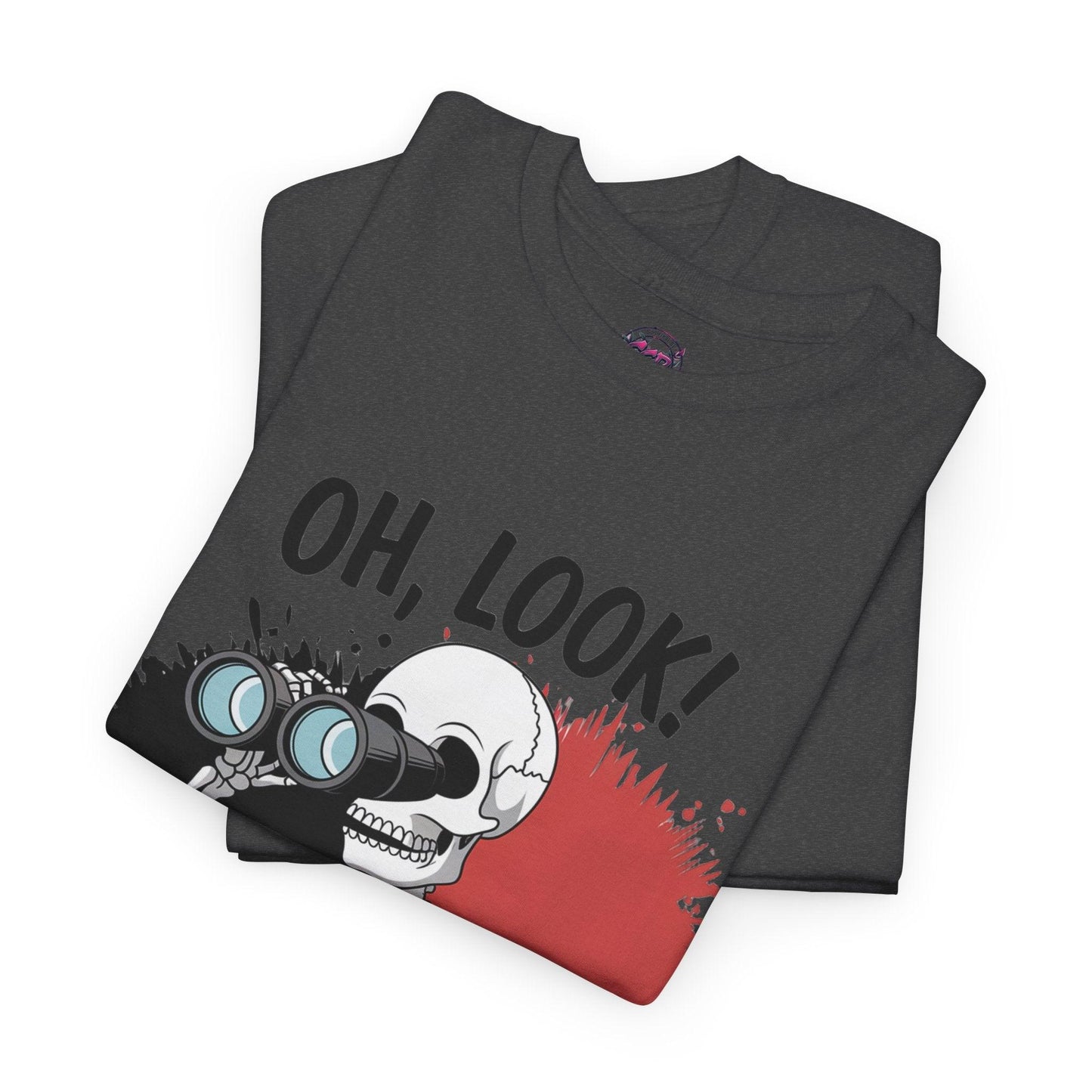 Funny Skeleton Graphic tee - 'Oh, Look! Nobody Gives a Shhh!' - SosirrealByDesign