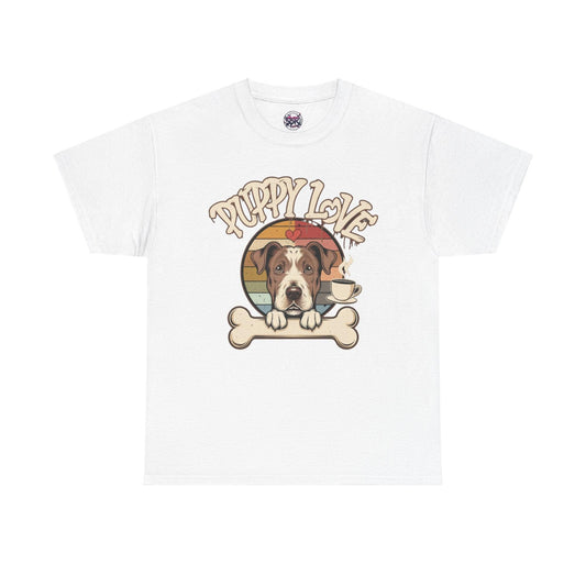 Puppy Love Tee - Unisex Heavy Cotton Tee for Comfortable Dog Lovers - SosirrealByDesign