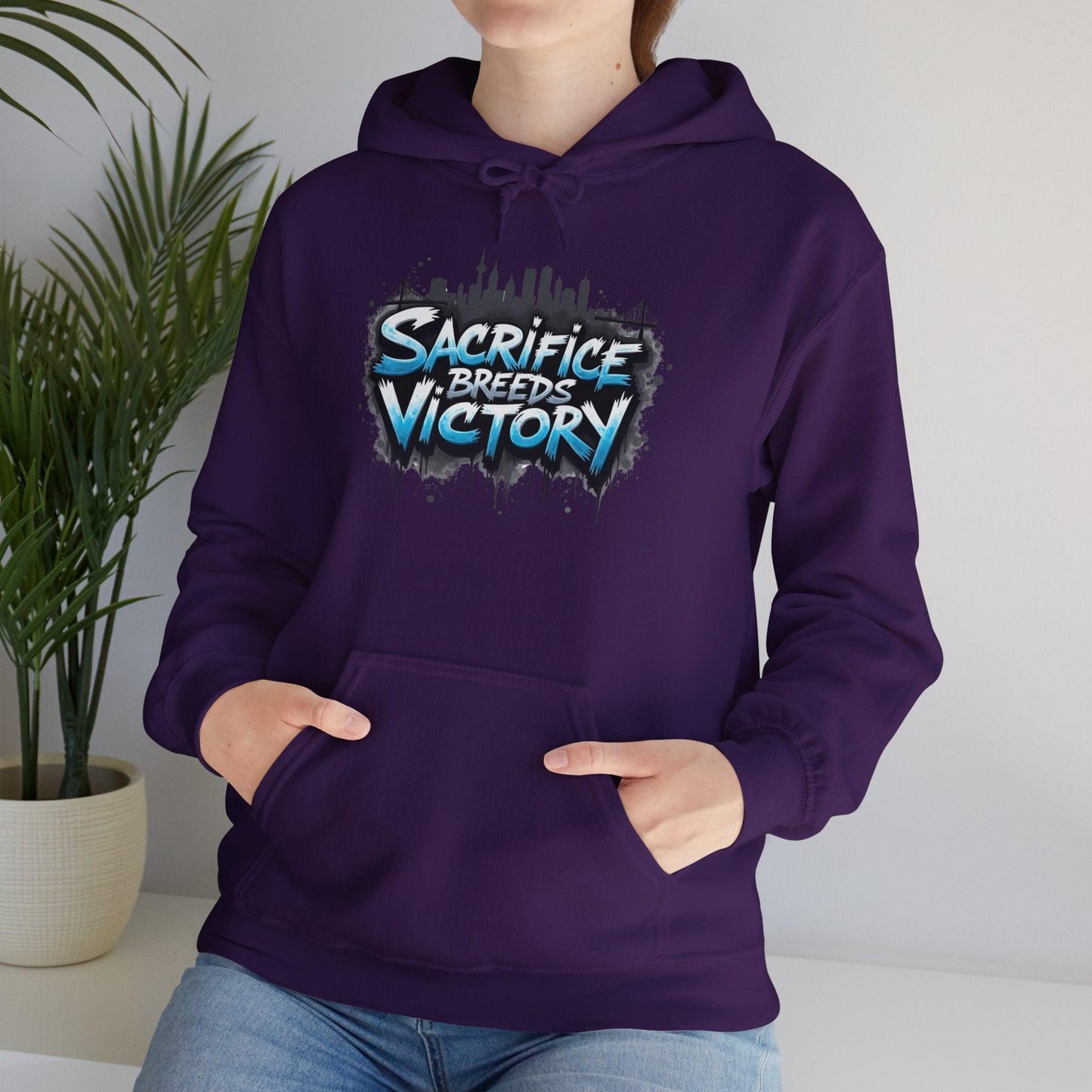 Sacrifice Breeds Victory Hoodie - Motivational Style for Success - SosirrealByDesign