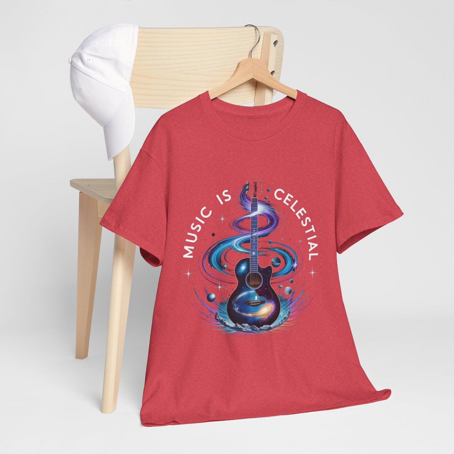 Celestial Music Guitar T-shirt - Vibrant Design for Music Lovers - SosirrealByDesign
