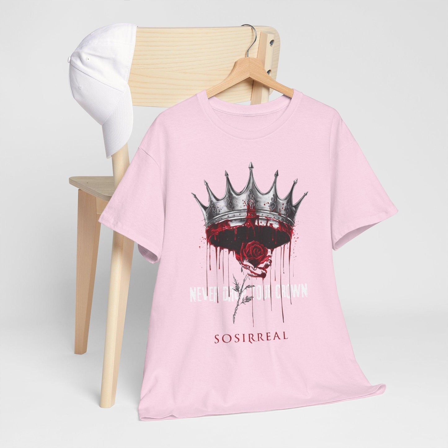Crown and Rose Tee - Stylish Graphic Shirt for Everyday Wear - SosirrealByDesign