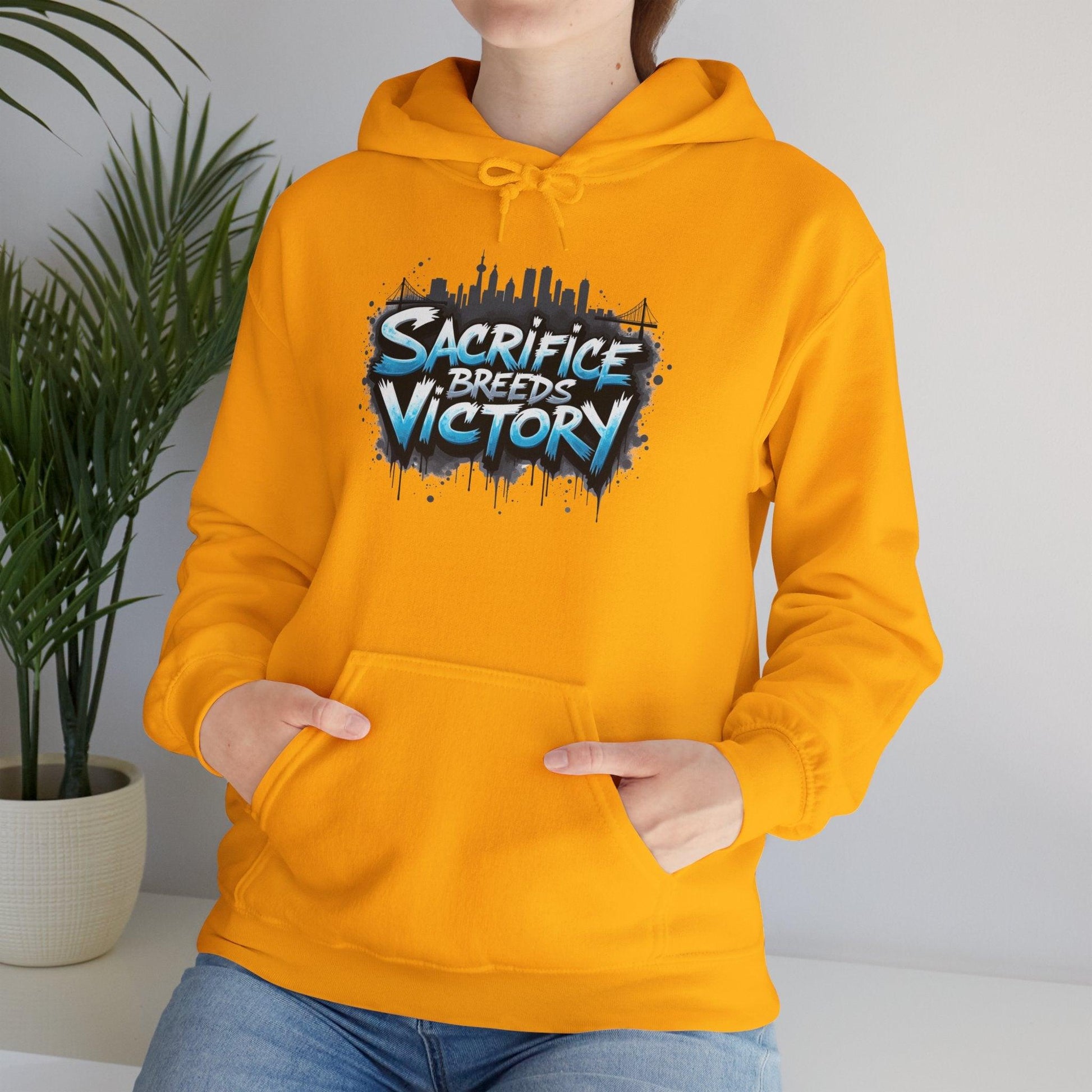 Sacrifice Breeds Victory Hoodie - Motivational Style for Success - SosirrealByDesign