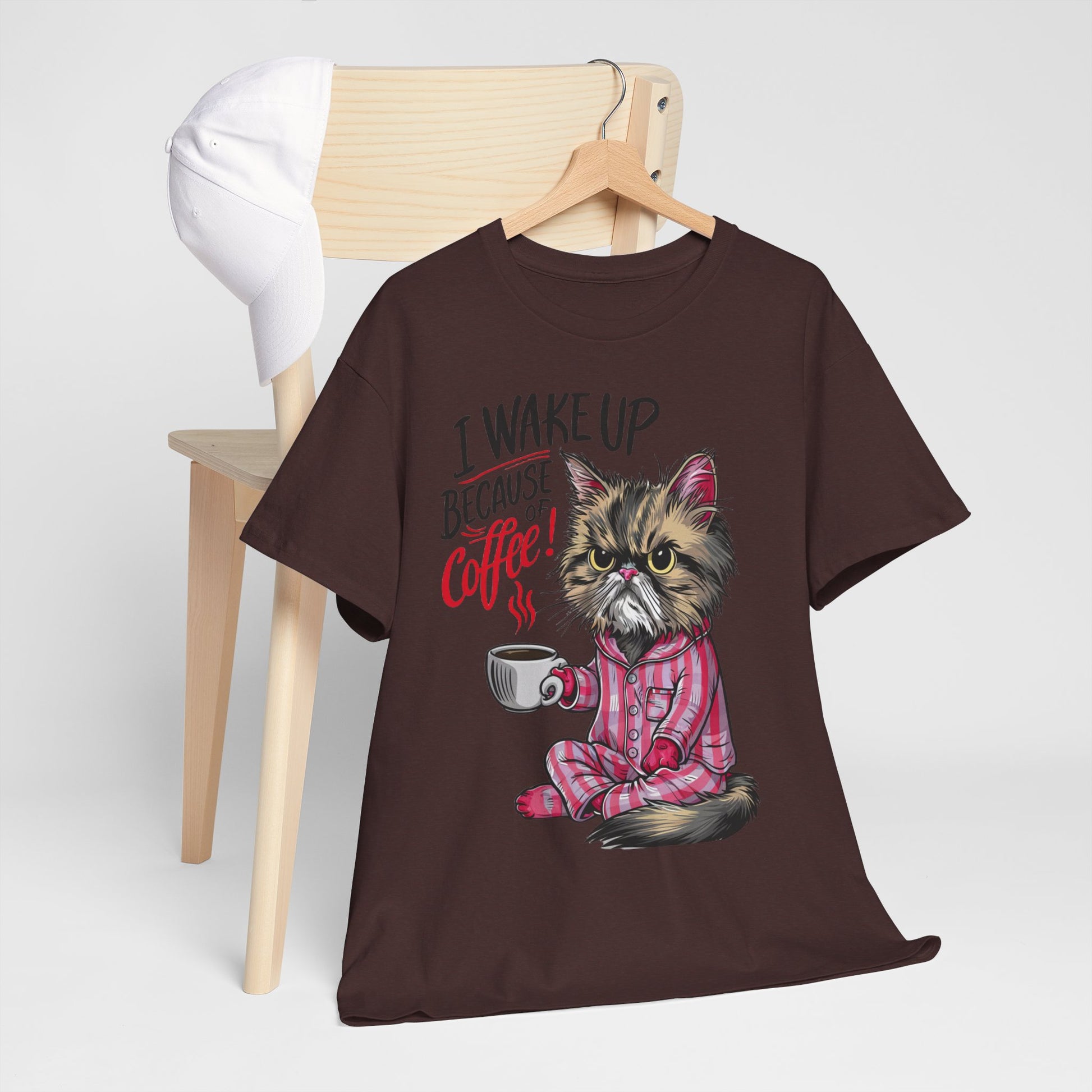Funny Cat Coffee - I Wake Up Because of Coffee! - SosirrealByDesign