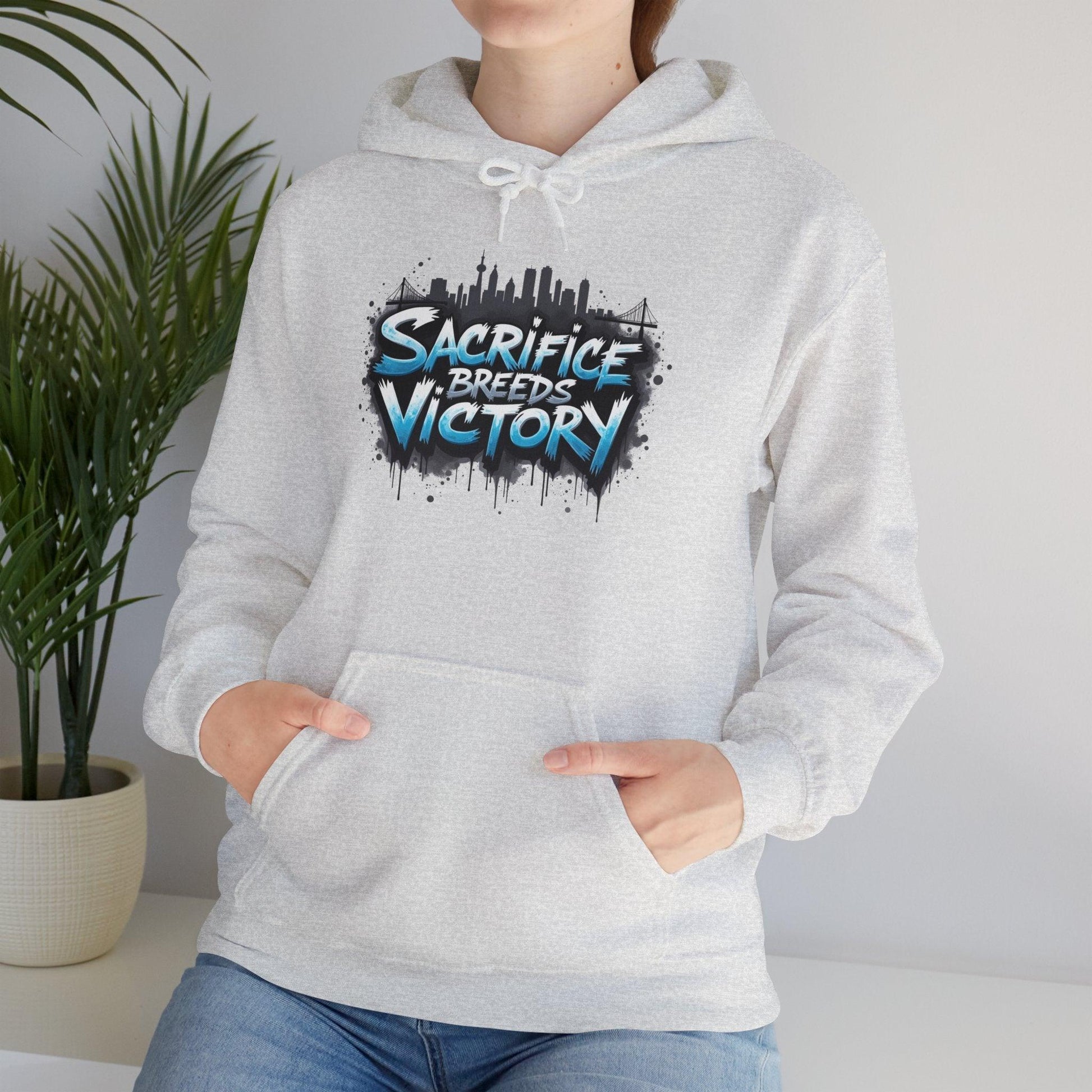 Sacrifice Breeds Victory Hoodie - Motivational Style for Success - SosirrealByDesign