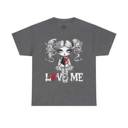 Gothic Love Unisex Heavy Cotton Tee - Heart Design