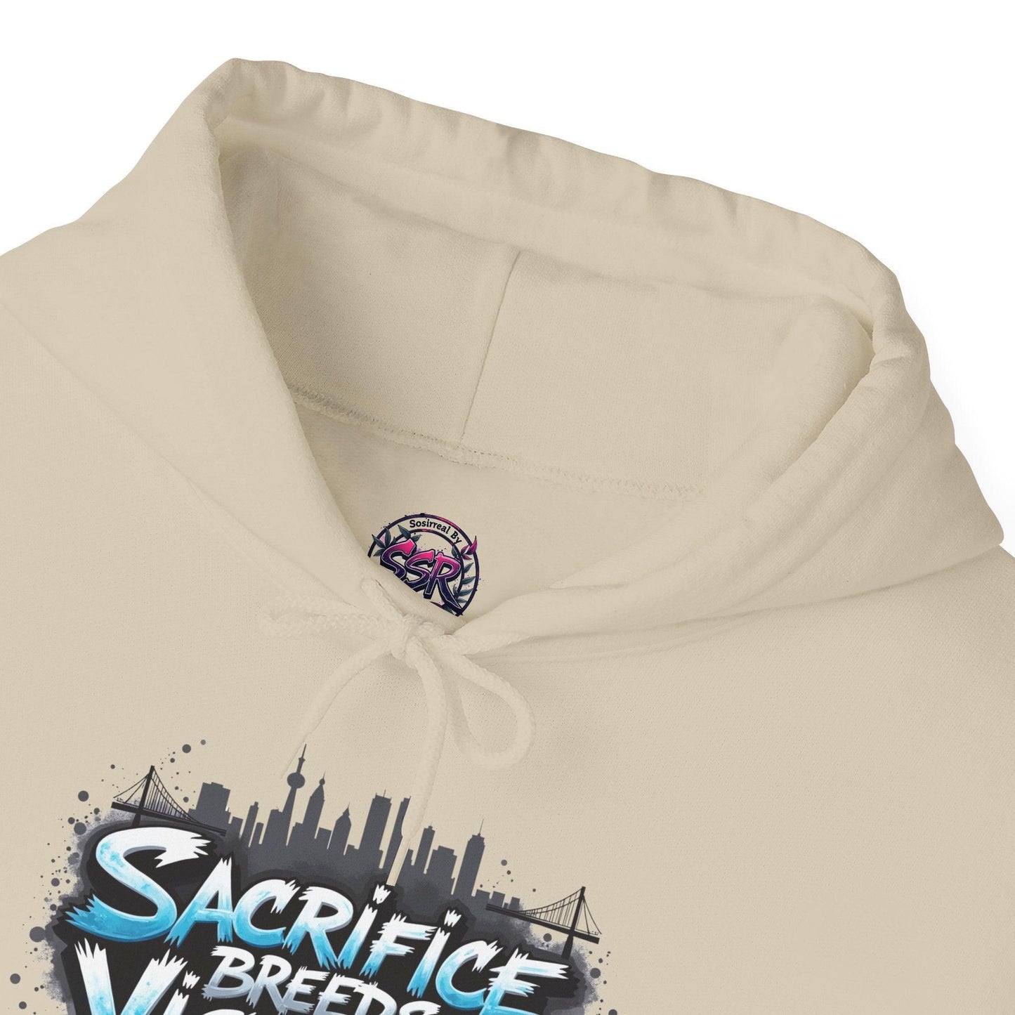 Sacrifice Breeds Victory Hoodie - Motivational Style for Success - SosirrealByDesign