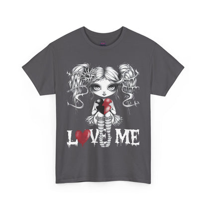 Gothic Love Unisex Heavy Cotton Tee - Heart Design