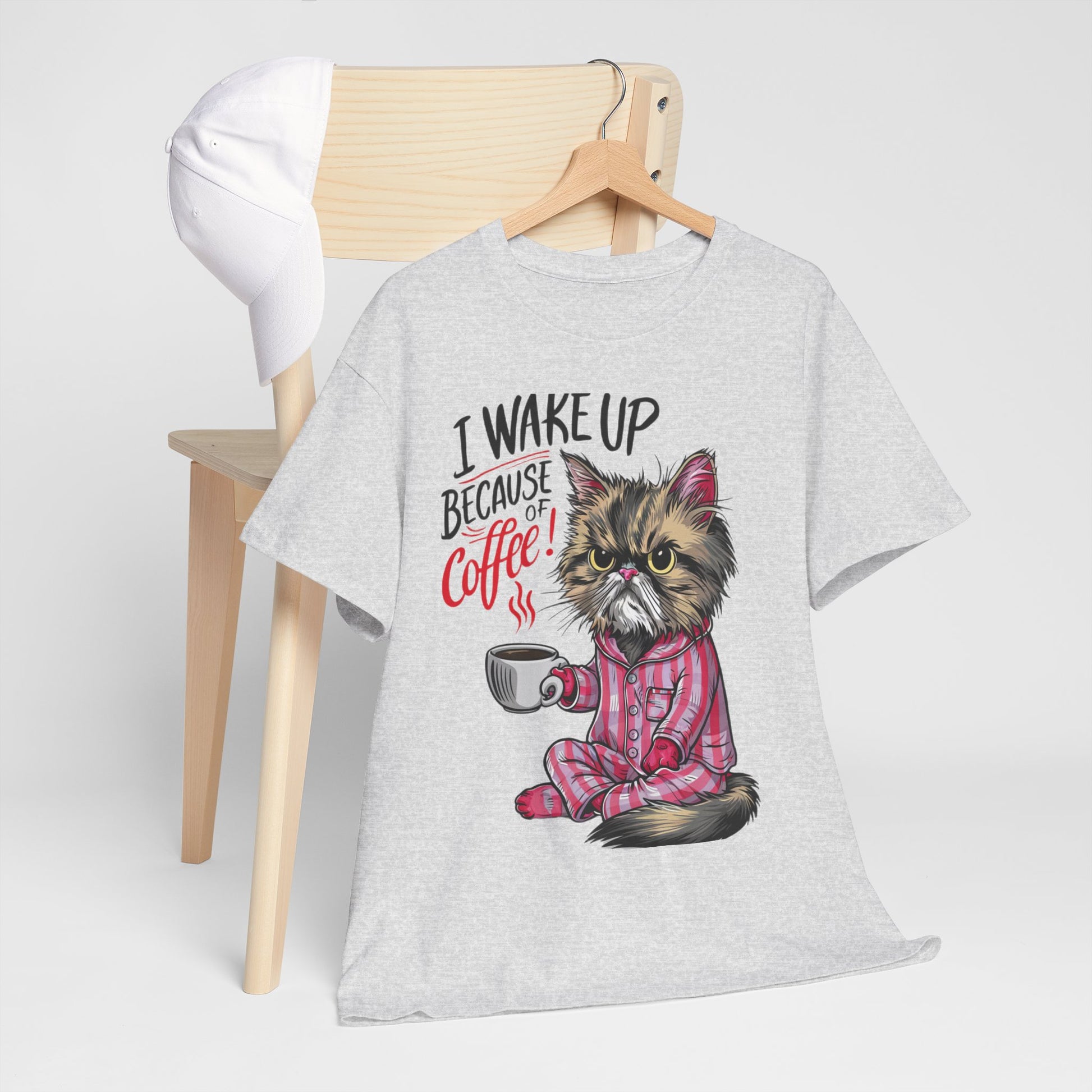 Funny Cat Coffee - I Wake Up Because of Coffee! - SosirrealByDesign