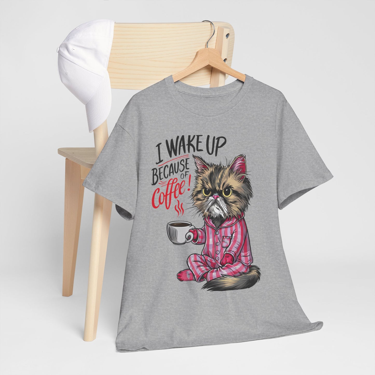 Funny Cat Coffee - I Wake Up Because of Coffee! - SosirrealByDesign