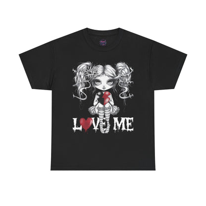 Gothic Love Unisex Heavy Cotton Tee - Heart Design