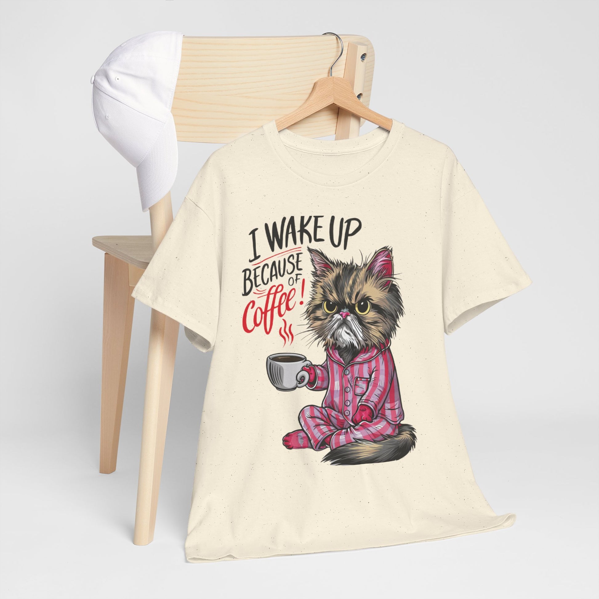 Funny Cat Coffee - I Wake Up Because of Coffee! - SosirrealByDesign