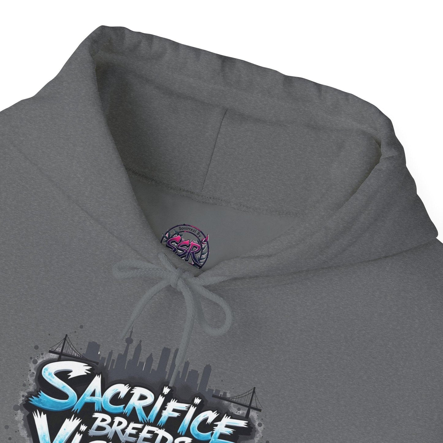 Sacrifice Breeds Victory Hoodie - Motivational Style for Success - SosirrealByDesign