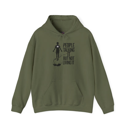 People Talking Not Living Hoodie - SosirrealByDesign