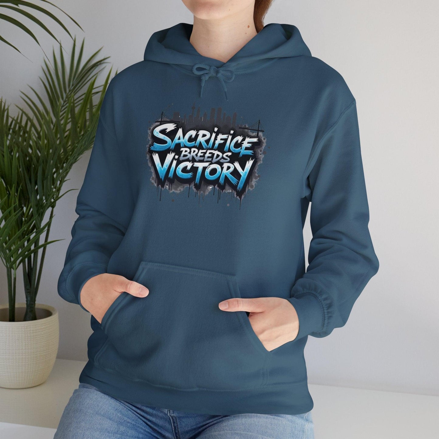 Sacrifice Breeds Victory Hoodie - Motivational Style for Success - SosirrealByDesign