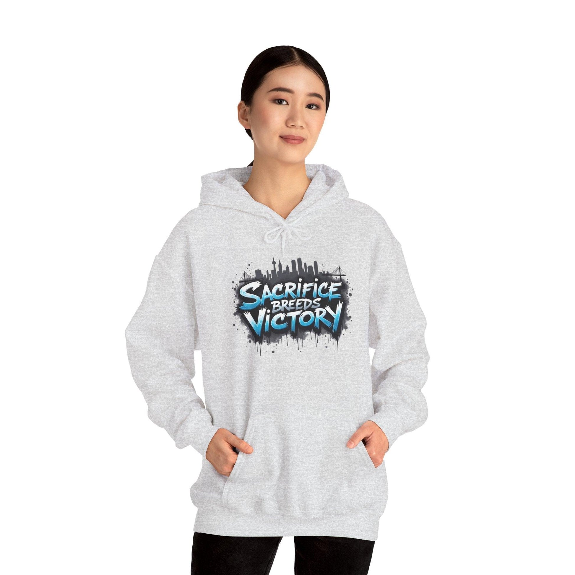 Sacrifice Breeds Victory Hoodie - Motivational Style for Success - SosirrealByDesign