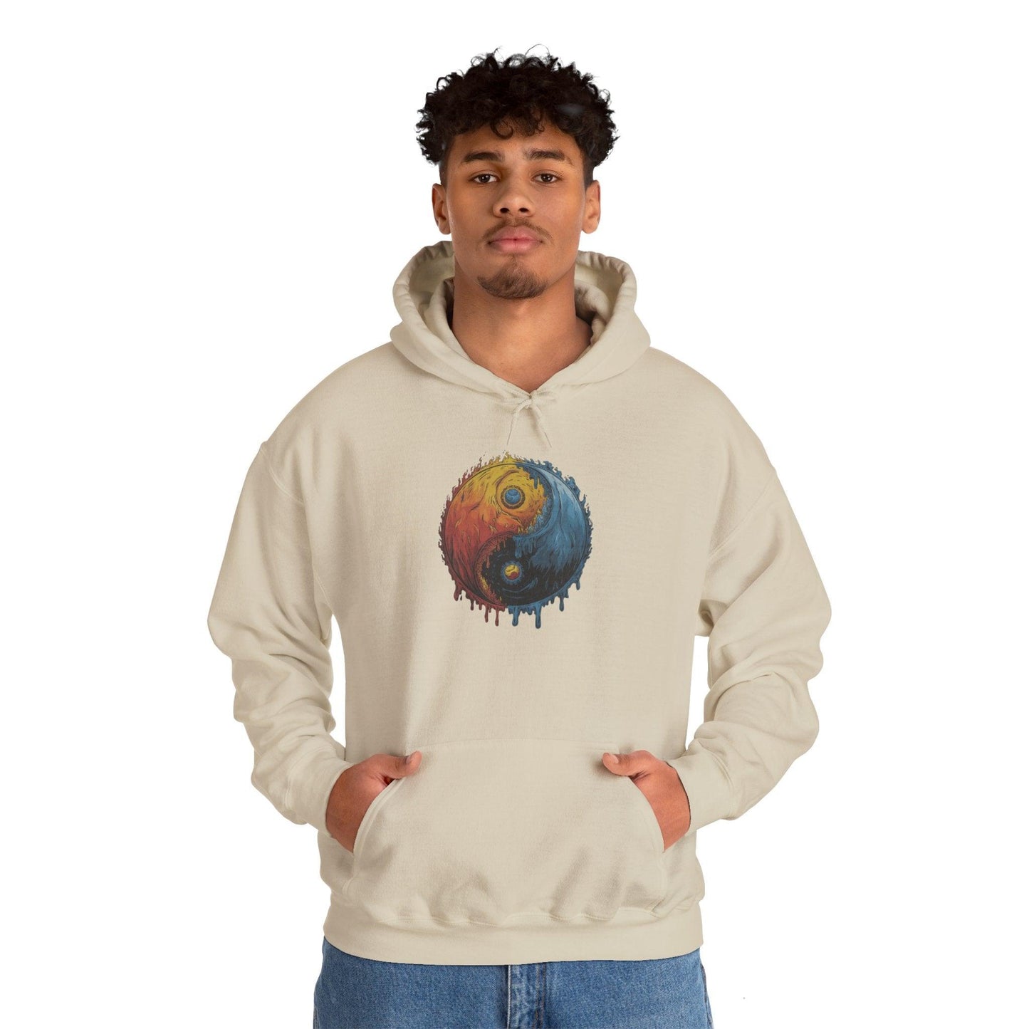 Yin Yang Hoodie - Color Splash Design - SosirrealByDesign