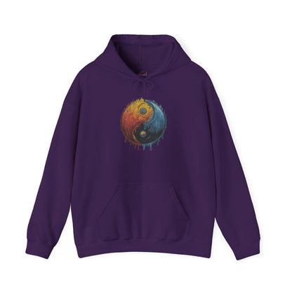 Yin Yang Hoodie - Color Splash Design - SosirrealByDesign