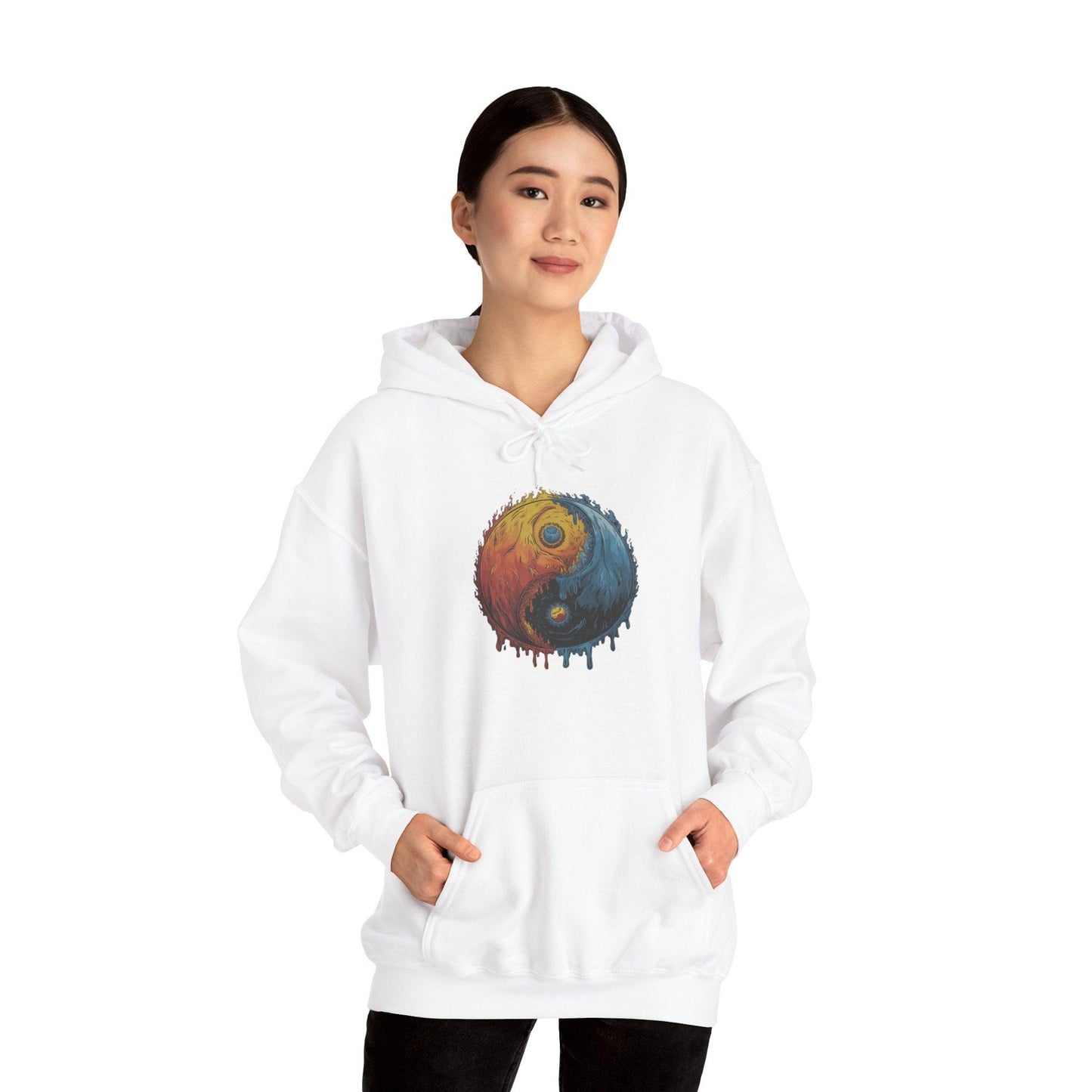 Yin Yang Hoodie - Color Splash Design - SosirrealByDesign