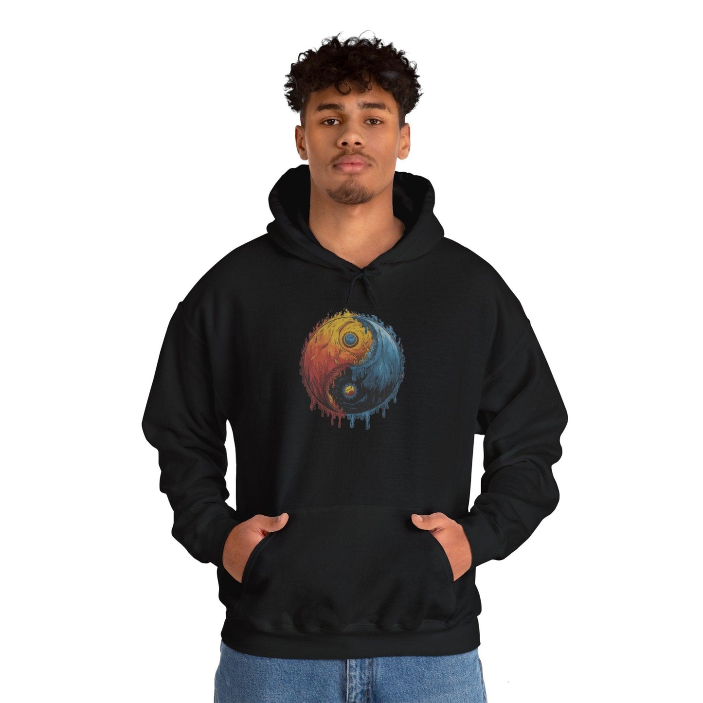 Yin Yang Hoodie - Color Splash Design - SosirrealByDesign