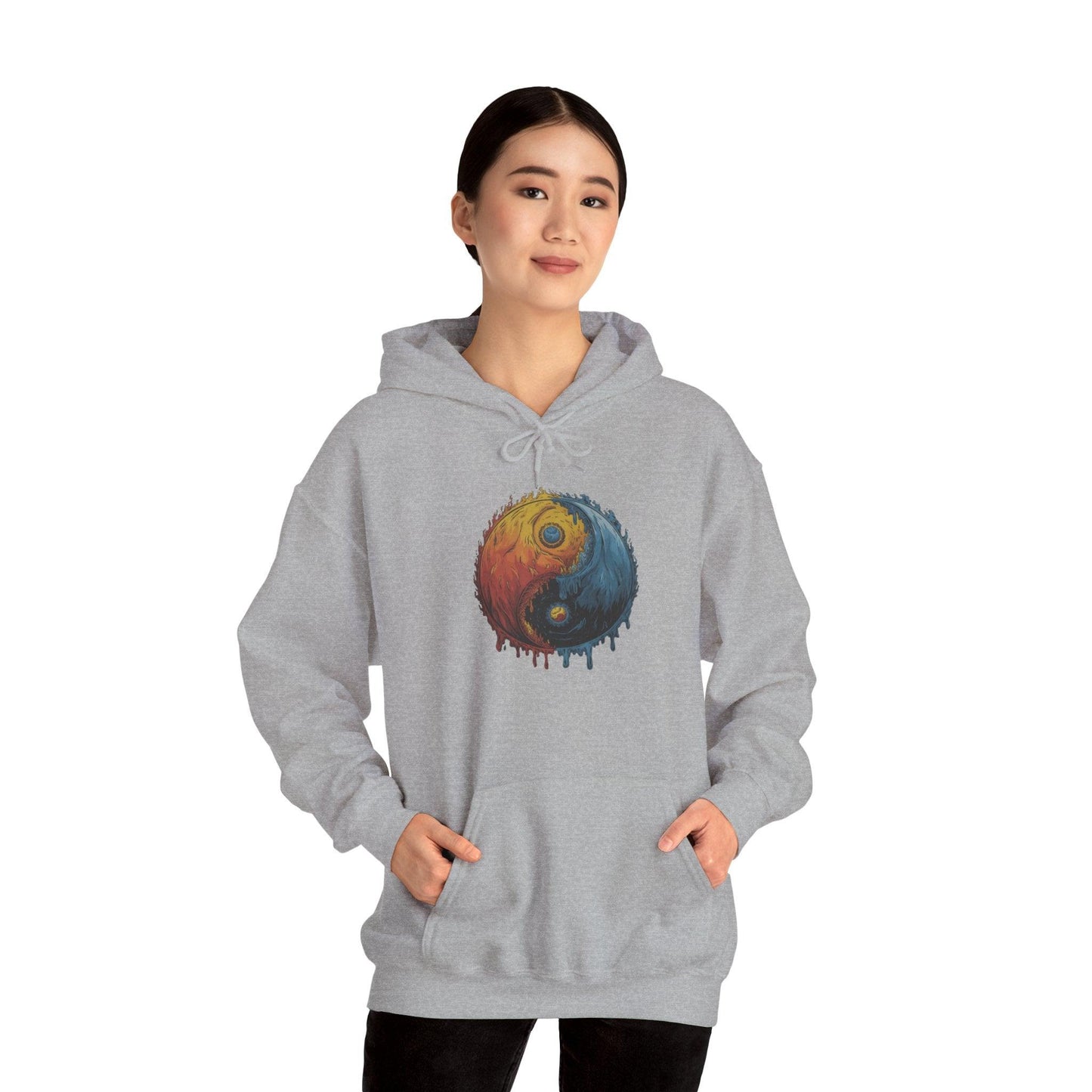 Yin Yang Hoodie - Color Splash Design - SosirrealByDesign