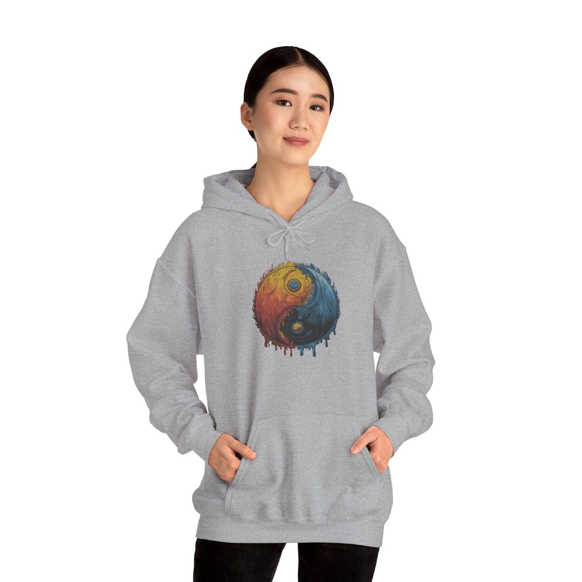 Yin Yang Hoodie - Color Splash Design - SosirrealByDesign