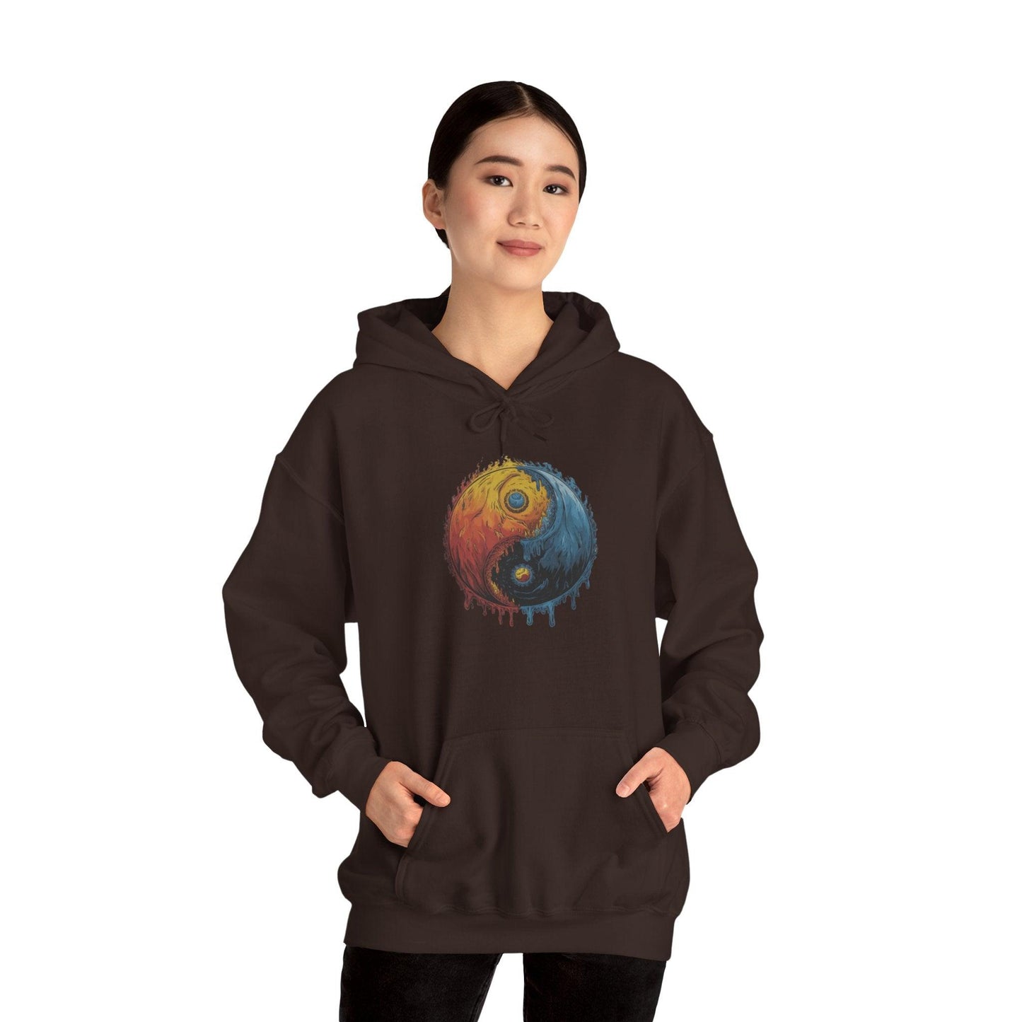 Yin Yang Hoodie - Color Splash Design - SosirrealByDesign