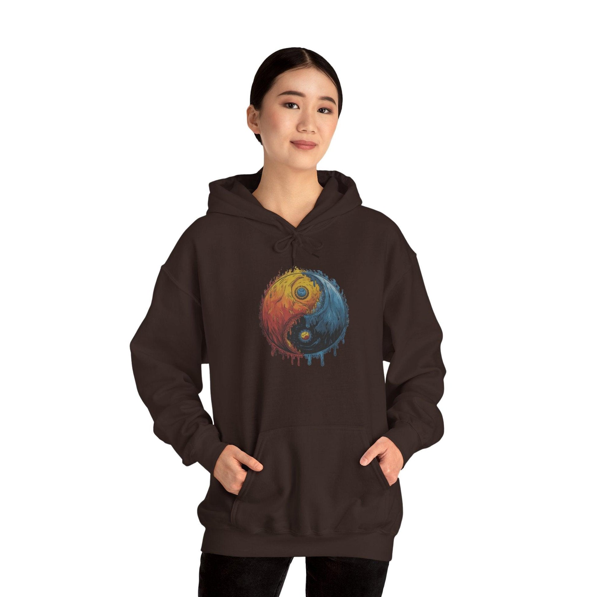 Yin Yang Hoodie - Color Splash Design - SosirrealByDesign