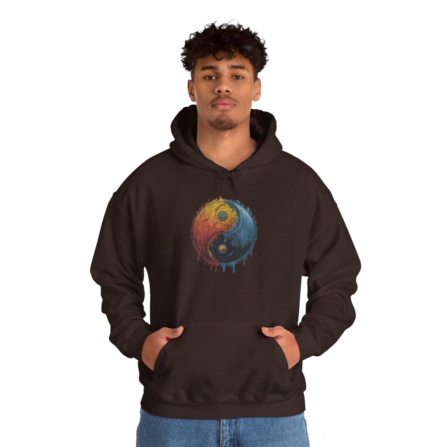 Yin Yang Hoodie - Color Splash Design - SosirrealByDesign