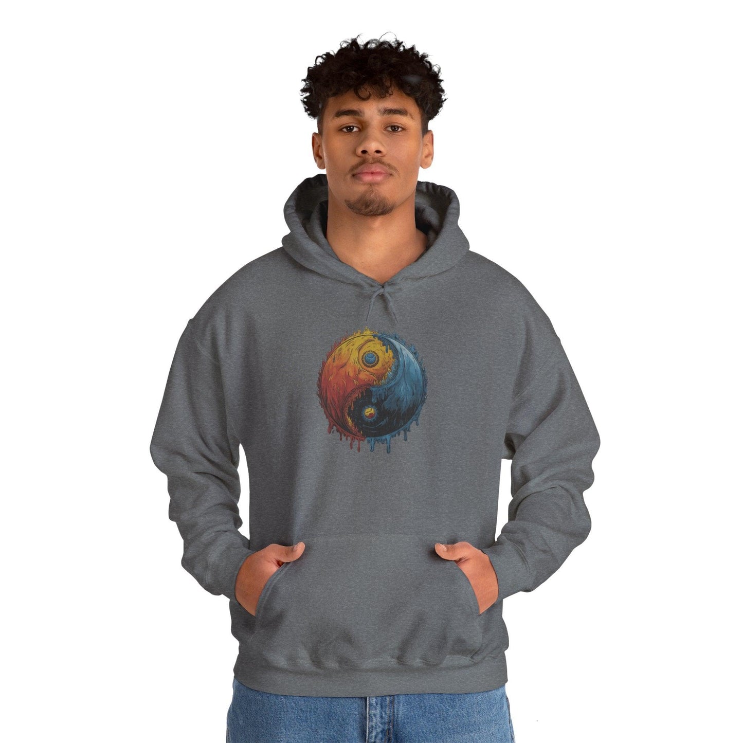 Yin Yang Hoodie - Color Splash Design - SosirrealByDesign