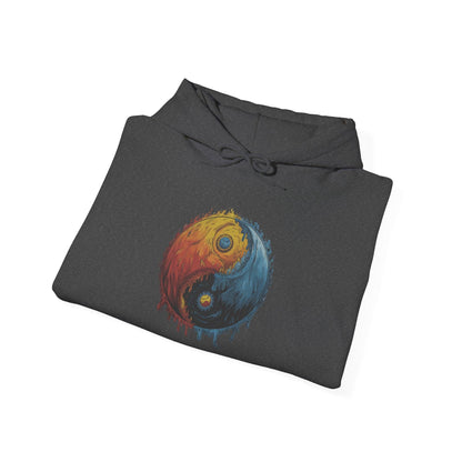 Yin Yang Hoodie - Color Splash Design - SosirrealByDesign