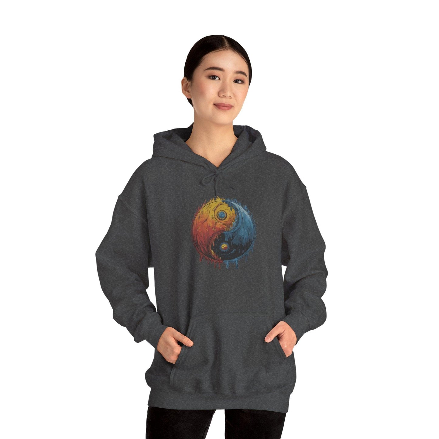 Yin Yang Hoodie - Color Splash Design - SosirrealByDesign