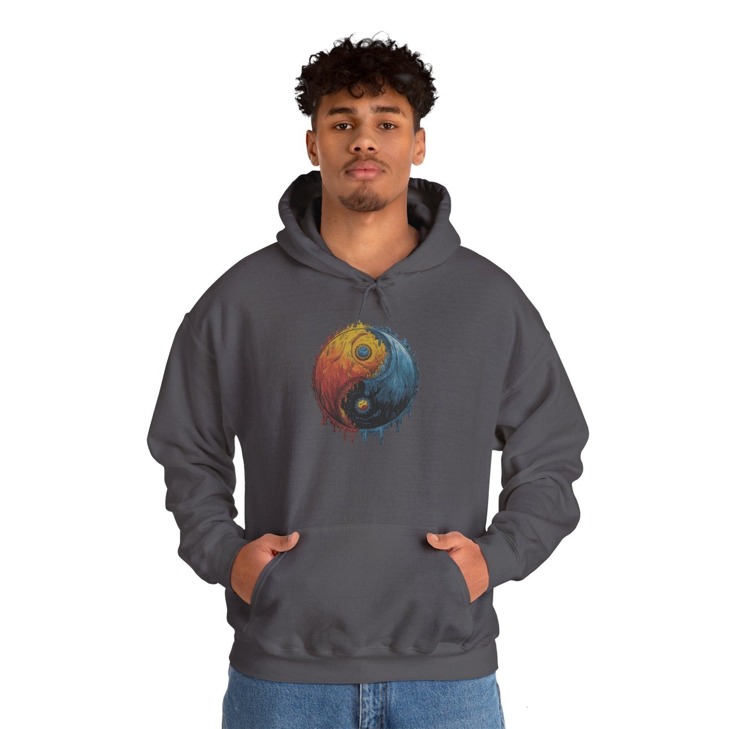 Yin Yang Hoodie - Color Splash Design - SosirrealByDesign