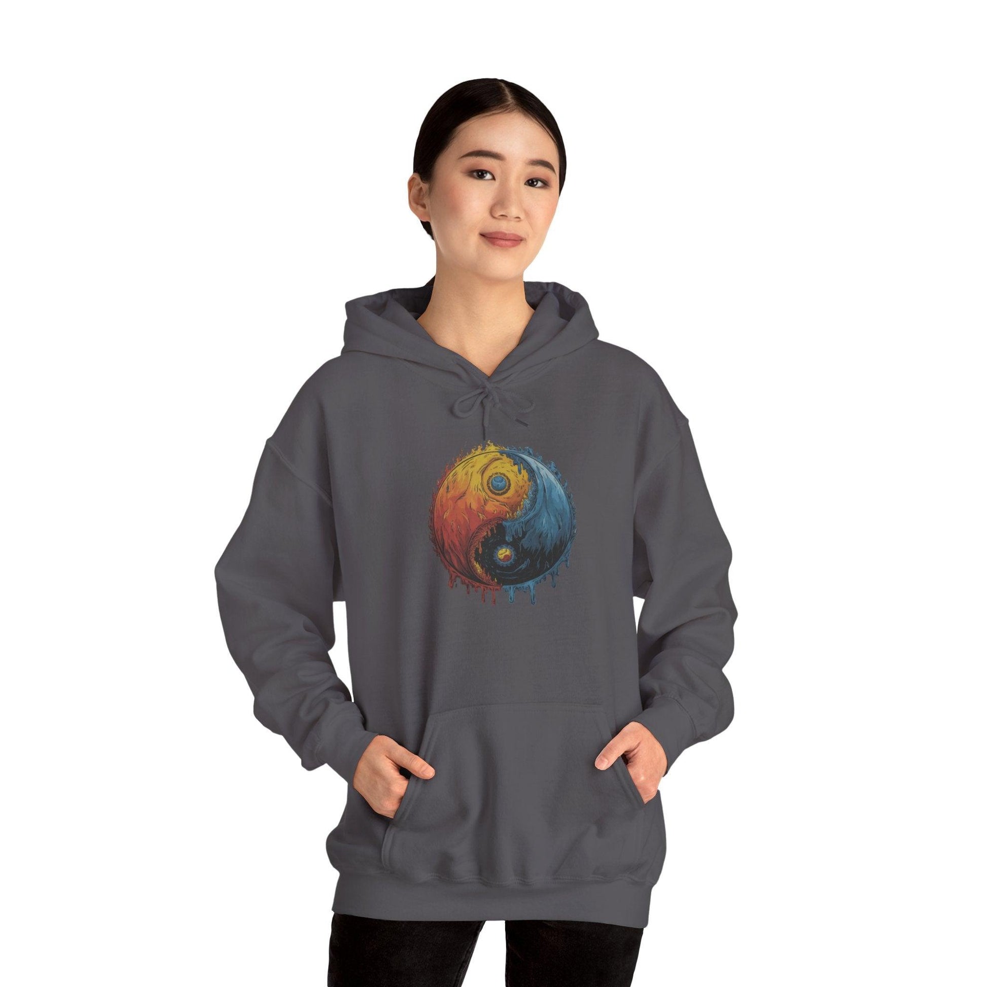 Yin Yang Hoodie - Color Splash Design - SosirrealByDesign