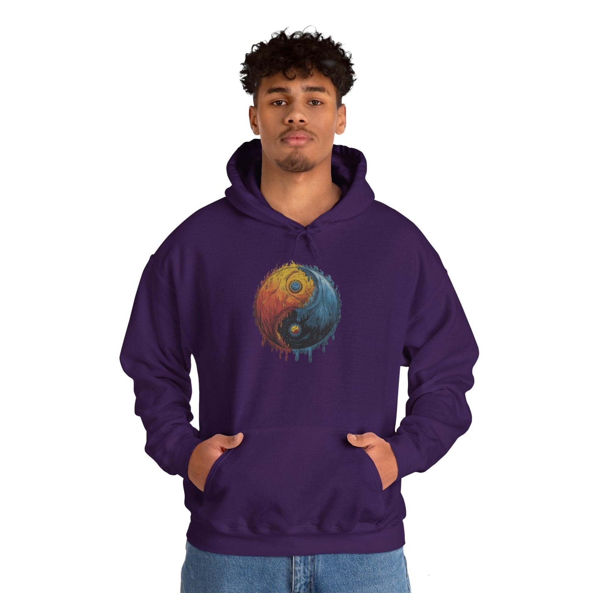 Yin Yang Hoodie - Color Splash Design - SosirrealByDesign
