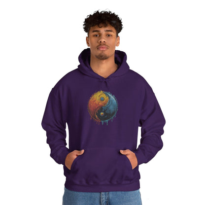 Yin Yang Hoodie - Color Splash Design - SosirrealByDesign