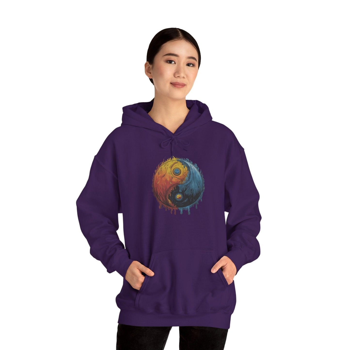 Yin Yang Hoodie - Color Splash Design - SosirrealByDesign