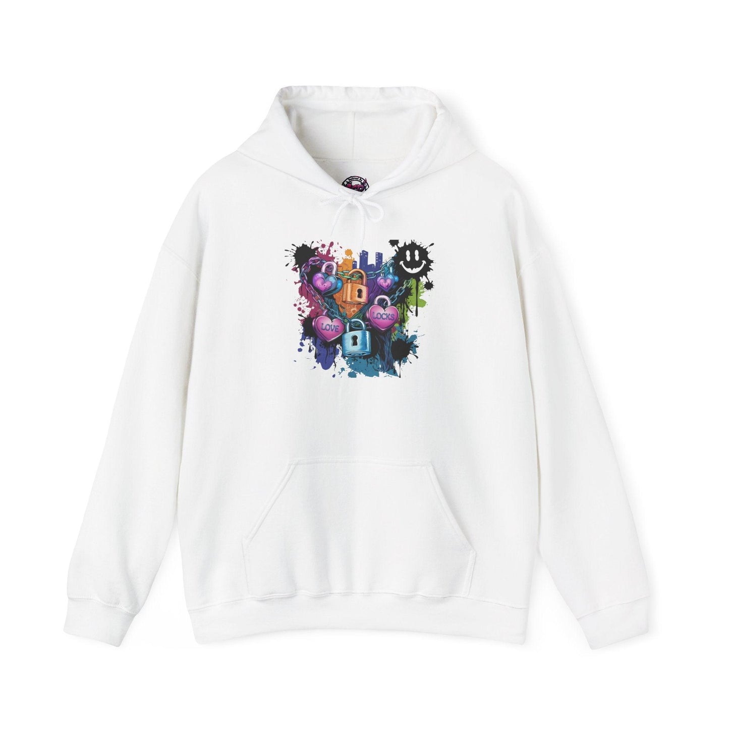 Colorful Heart Hoodie - Colorful Heart Art Streetwear - SosirrealByDesign