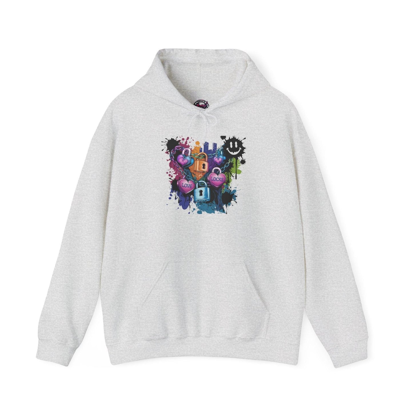 Colorful Heart Hoodie - Colorful Heart Art Streetwear - SosirrealByDesign