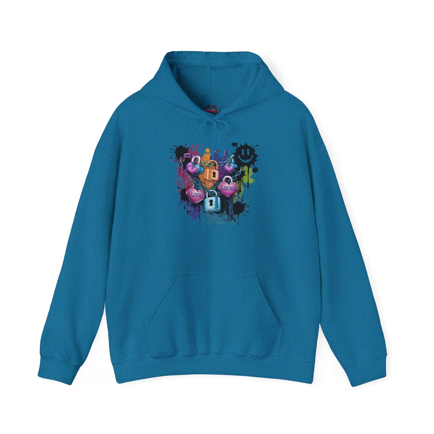 Colorful Heart Hoodie - Colorful Heart Art Streetwear - SosirrealByDesign