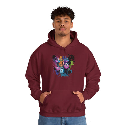 Colorful Heart Hoodie - Colorful Heart Art Streetwear - SosirrealByDesign