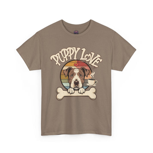 Puppy Love Tee - Unisex Heavy Cotton Tee for Comfortable Dog Lovers - SosirrealByDesign