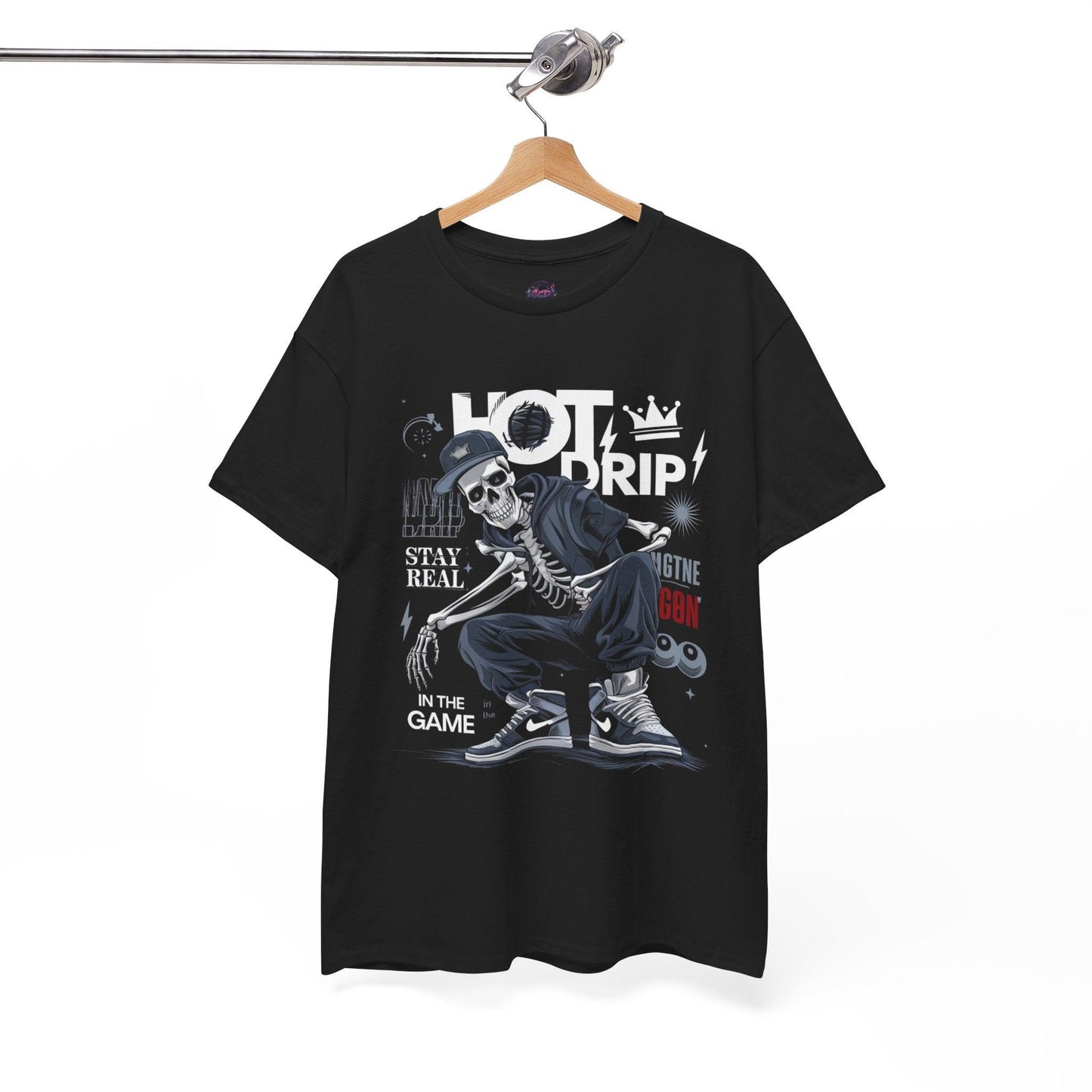 Cool Skeleton Stay Real, Hot Drip t-shirt - SosirrealByDesign