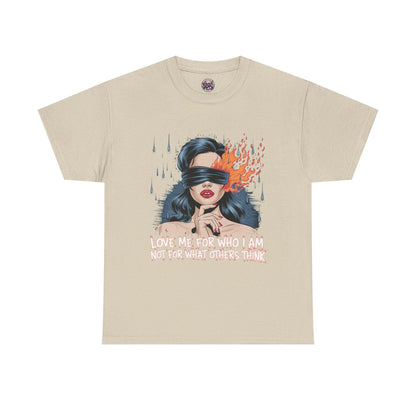 Blindfolded Woman Love Me for Who I Am- Graphic tee - SosirrealByDesign