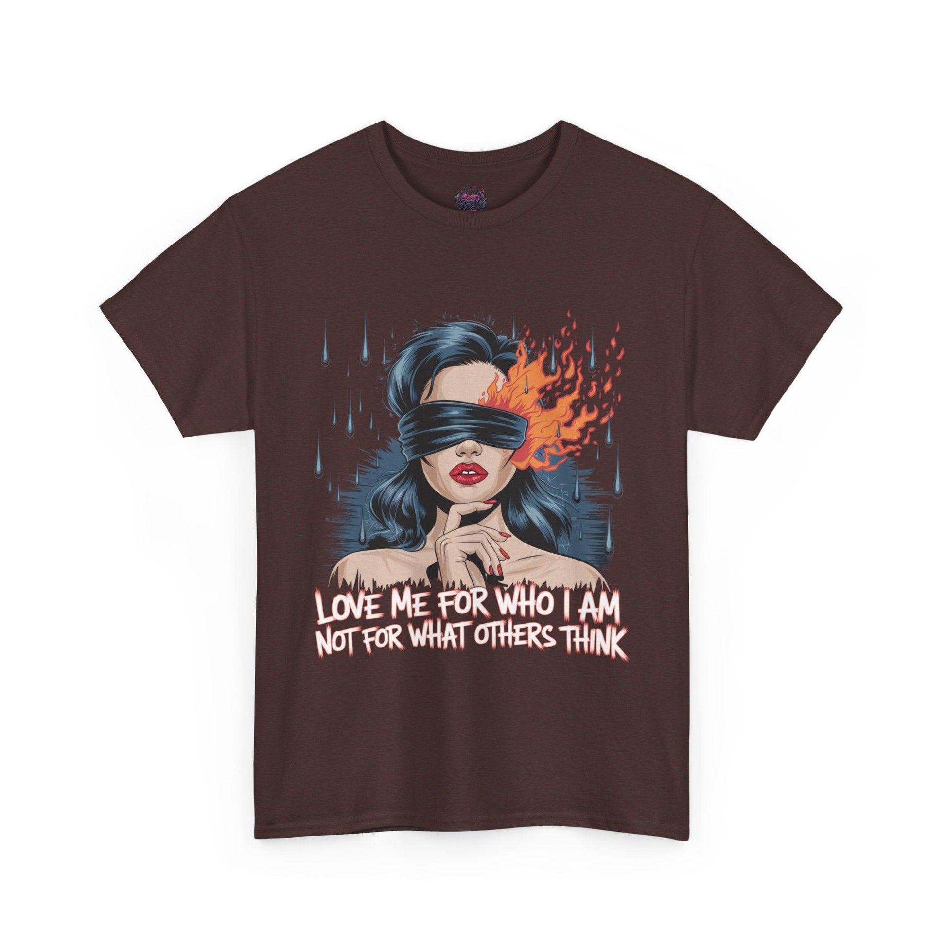 Blindfolded Woman Love Me for Who I Am- Graphic tee - SosirrealByDesign