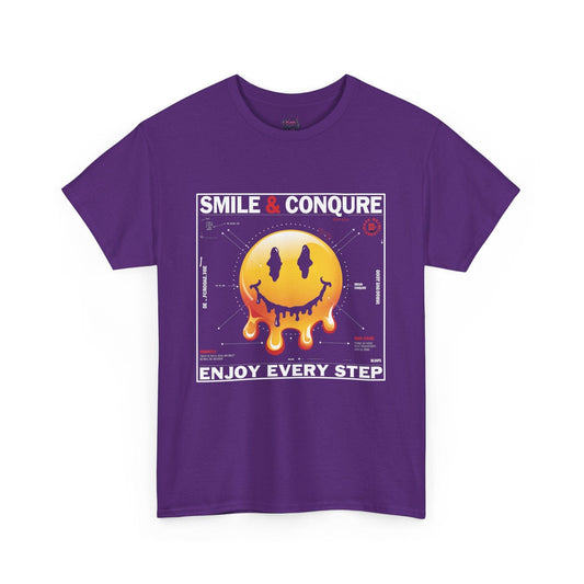 Smile & Conquer Graphic Tee - Enjoy Every Step - SosirrealByDesign